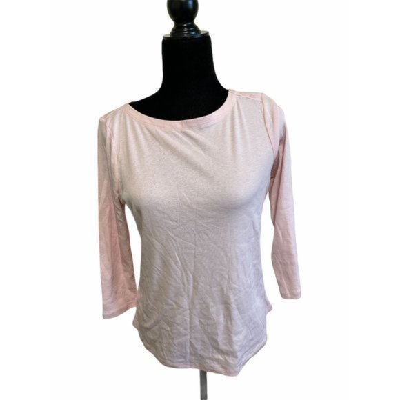Womens Top PM Pullover Casual Top Charter Club Pale Pink 3/4 - Picture 2 of 6